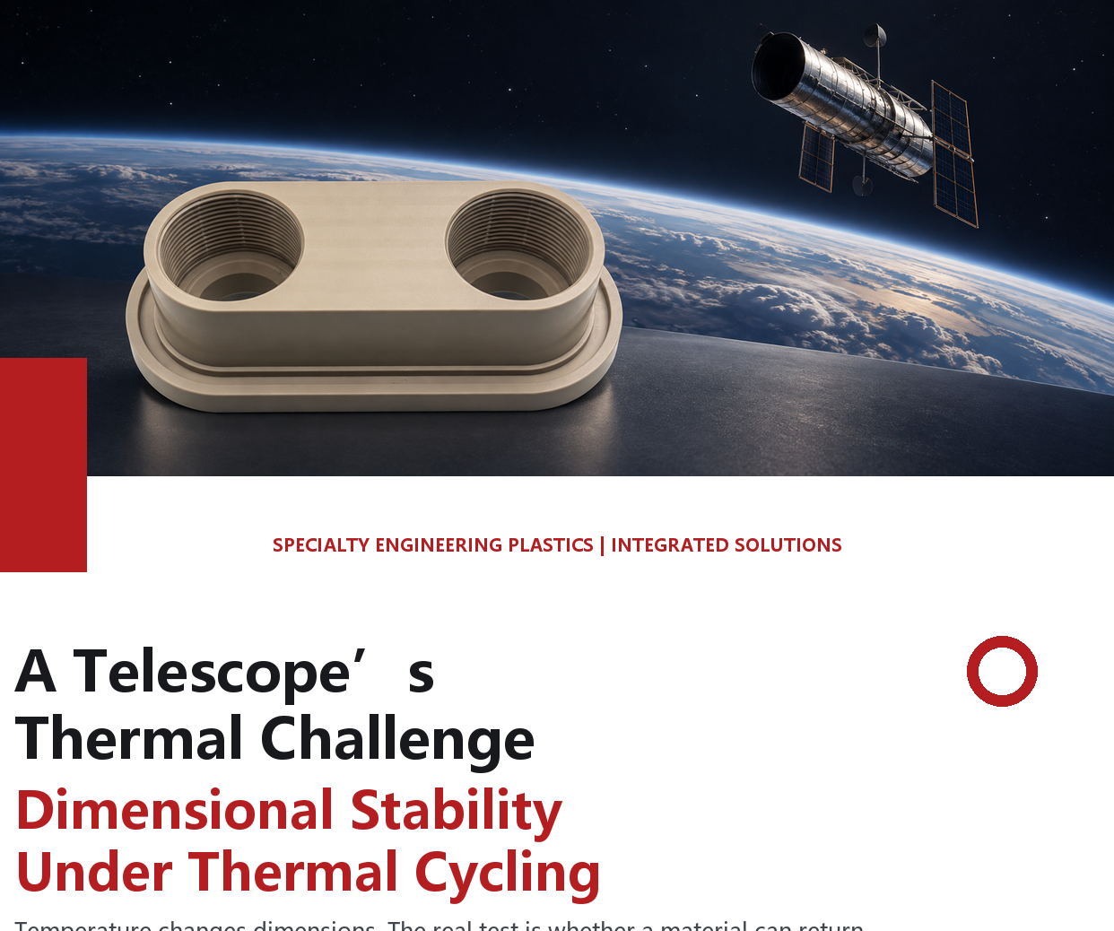A Telescope's Thermal Challenge Dimensional Stability Under Thermal Cycling